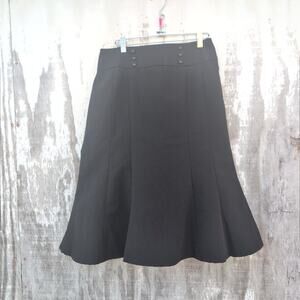 Y2K Larry Levine Fit & Flare Skirt OfficeSiren Romantic Black Women's 8